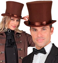 Vysoký hnedý klobúk