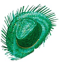 Zelené slamené sombrero