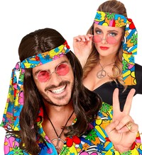 Hippie čelenka 60. roky, kvety