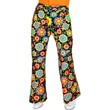 Pánske hippie nohavice zo 60. rokov, kvetinový vzor