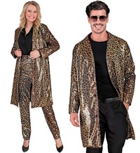 Párty leopardí kabát s trblietkami
