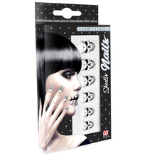 Sada 12 samolepiacich klincov s motívom lebky