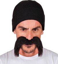 Čiapka a fúzy pre motorkárov/väzňov