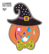 Nástenná dekorácia Halloweenska tekvica, blikajúca (26x19 cm)