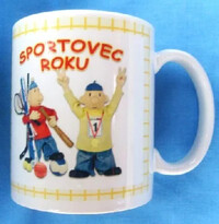 Športovec roka-Mug Pat a Mat