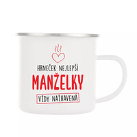 Hrnček najlepšej manželky - plechový hrnček