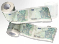 Toaletný papier 100 Euro