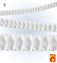 Biela girlanda 3,5 m – nehorľavá
