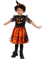 Dievčatá Halloween tekvica kostým
