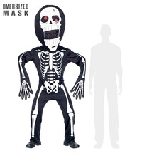 Pánsky kostým kostlivca s nadrozmernou maskou