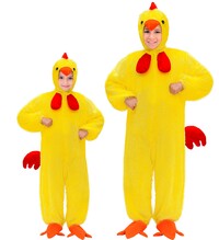 Detský plyšový overal sliepka, žltý