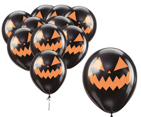 Halloweenske latexové balóniky s tekvicou, 10 ks