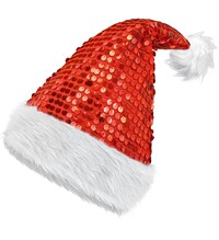 Plyšová čiapka Santa, červená