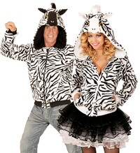 Plyšová mikina so zebrou