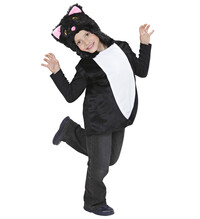 Detský kostým mačky (vesta s kapucňou)