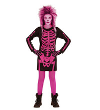 Detský kostým ružový kostlivec