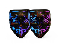 LED černá strašidelná maska na Halloween