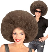 Obrovské hnedé unisex afro