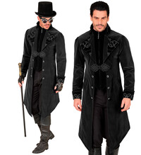 Pánsky čierny gotický kabát