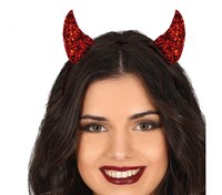 Diabolské rohy s trblietkami