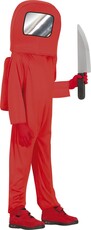 Červený kostým astronauta