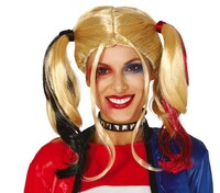Dámska blond parochňa s vrkočmi, Harley Quinn