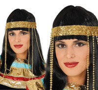 Parochňa Kleopatra so zlatou čelenkou