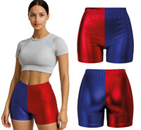 Dámske červené a modré šortky Harley Quinn