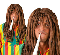 Hnedá rasta parochňa, dredy