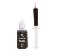 Krv s injekčnou striekačkou, 20 ml