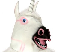 Latexová maska jednorožca