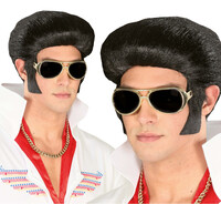 Pánska čierna parochňa Elvis Presley