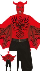 Pánsky kostým diabla s krídlami