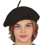 Detský čierny baret