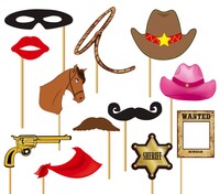 Fotografické rekvizity pre kovbojov, 12 ks