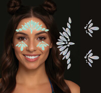 Samolepiace kamene na tvár svietiace v tme