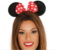 Čelenka s ušami a mašľou Minnie Mouse