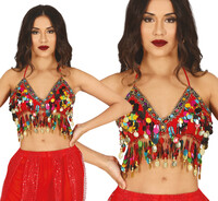 Dámsky top na brušné tance