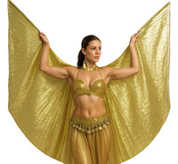 Krídla brušného tanca/pre Kleopatru, zlatá 285 x 135 cm