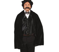 Čierna zamatová kapucňa, 100 cm