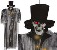 Zavesená halloweenská dekorácia v podobe mŕtveho ženícha so svetlom, 180 cm