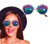 Okuliare s nápisom disco queen