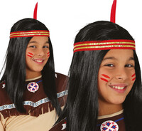 Chlapčenská indiánska parochňa, čierna