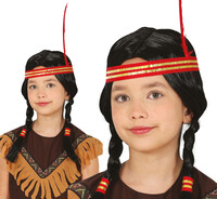 Dievča indiánska parochňa s vrkočmi