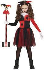 Dievčenský kostým Harley Quinn, červeno-čierny