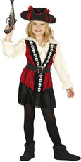 Dievča pirátske šaty s lebkami