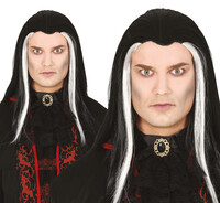 Pánska dlhá upírska parochňa, čiernobiela