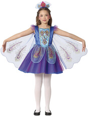 Dievčenský kostým páva s krídlami