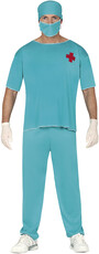 Pánsky kostým chirurga, modrý