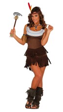 Dámsky indiánsky kostým (šaty, čelenka)